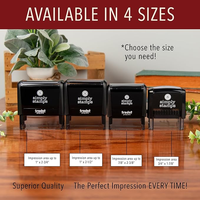 Self Inking Modern Address Stamps | Custom Return Address Stamper (Brandon, Xtra Large)