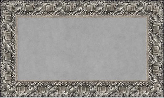 Amanti Art Silver Framed Magnetic Board 18x30 Small Vision Board for use with Magnets, 100% Metal Sheet to Display Items as Office Decor or for Home Organization in mudroom, Kitchen or Kids Room