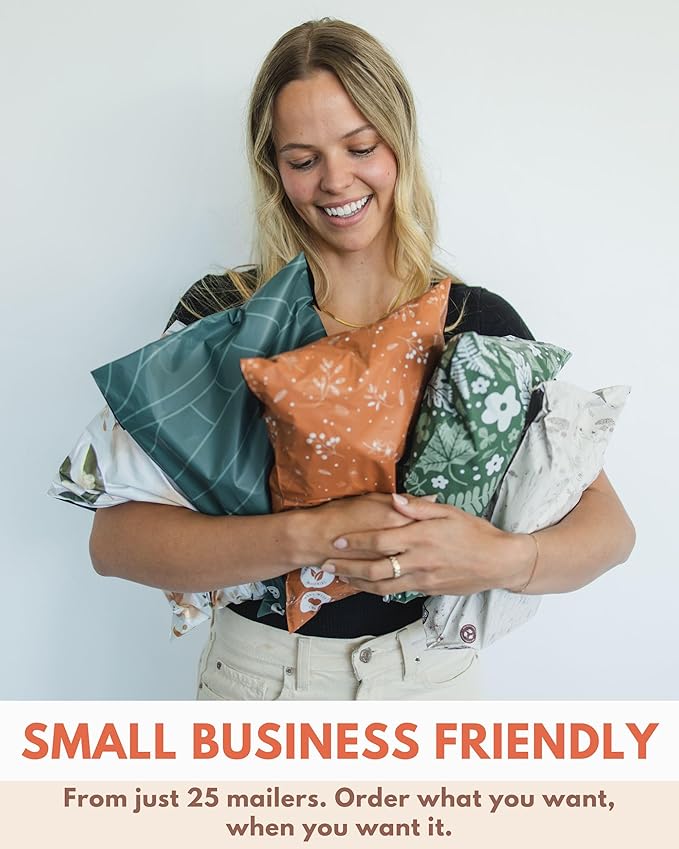 Poly Mailers 6 x 9 Inch - 100 pack Biodegradable Shipping Bags for Stationery and Small Accessories - Impack Self-Seal Waterproof Thick Mailing Envelope for Small Items - Emerald Evergreen