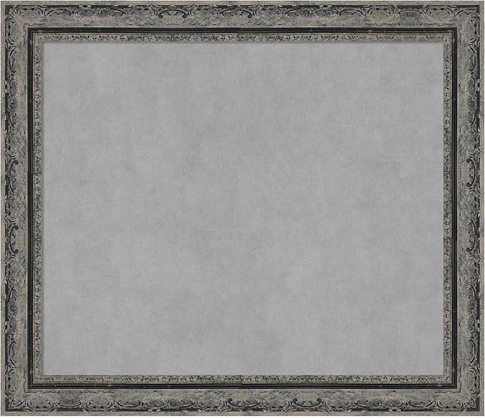 Amanti Art Black Framed Magnetic Board 24x28 Medium Vision Board for use with Magnets, 100% Metal Sheet to Display Items as Office Decor or for Home Organization in mudroom, Kitchen or Kids Room