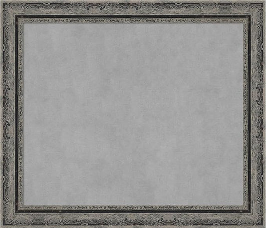 Amanti Art Black Framed Magnetic Board 24x28 Medium Vision Board for use with Magnets, 100% Metal Sheet to Display Items as Office Decor or for Home Organization in mudroom, Kitchen or Kids Room