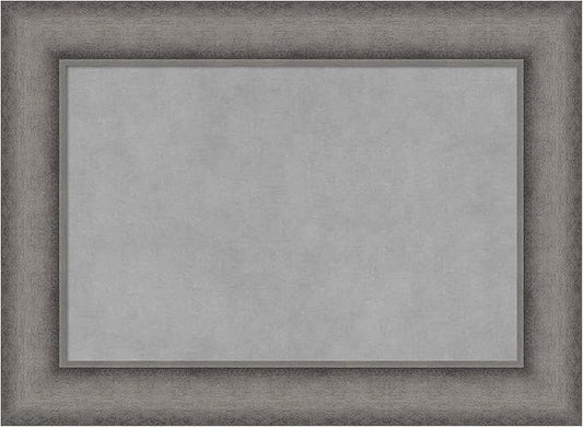Amanti Art Grey Framed Magnetic Board 16x22 Small Vision Board for use with Magnets, 100% Metal Sheet to Display Items as Office Decor or for Home Organization in mudroom, Kitchen or Kids Room