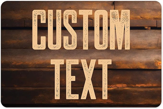 Custom Sign, Custom Street Sign, 11 Font Colors, 13 Font Styles, 4 Hole Options, 22 Sizes, 12x18 Inches, Rust Free DiBound, Fade Resistant, Made in USA by My Sign Center (Vintage Wood)
