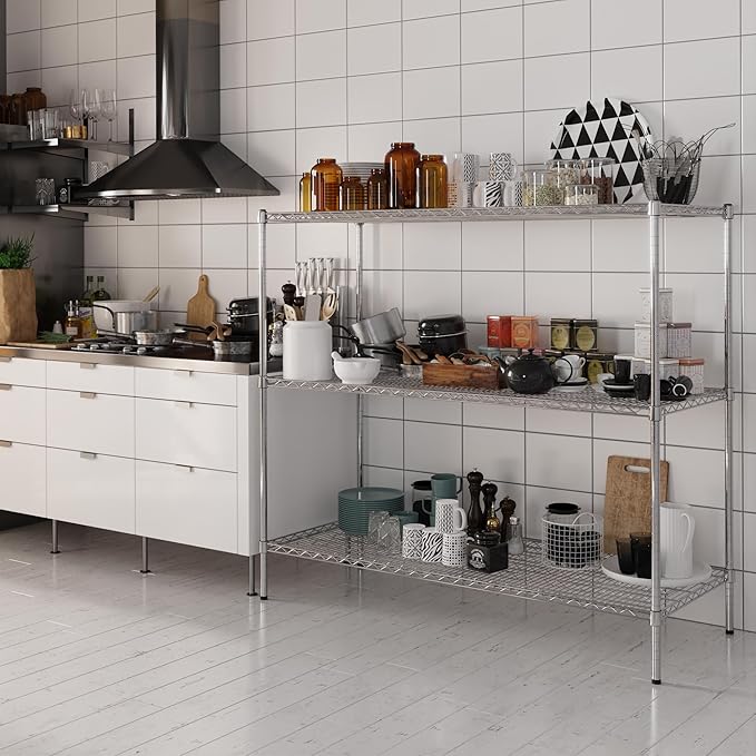 Regal Altair 24" Deep x 60" Wide x 54" Height Wire Shelving Kit | 3-Tier | NSF Commercial Storage Rack Unit