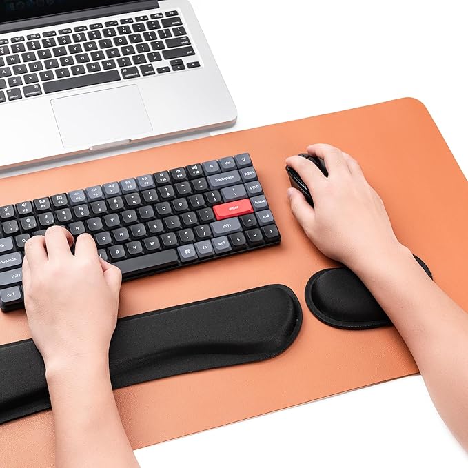 Hoewina Keyboard Wrist Rest,Ergonomic Wrist Rest,Superfine Fabric and Gel Memory Foam Wrist Pad for Computer Keyboard for Easy Typing & Pain Relief, Suitable for Office, Family, Outdoor, Flowers Style