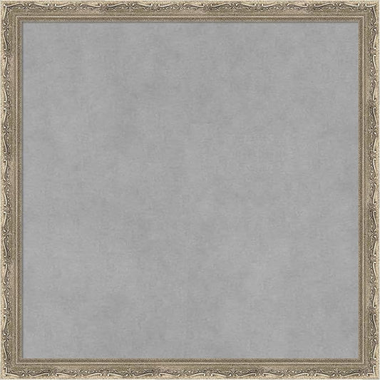 Amanti Art Silver Framed Magnetic Board 18x18 Small Vision Board for use with Magnets, 100% Metal Sheet to Display Items as Office Decor or for Home Organization in mudroom, Kitchen or Kids Room