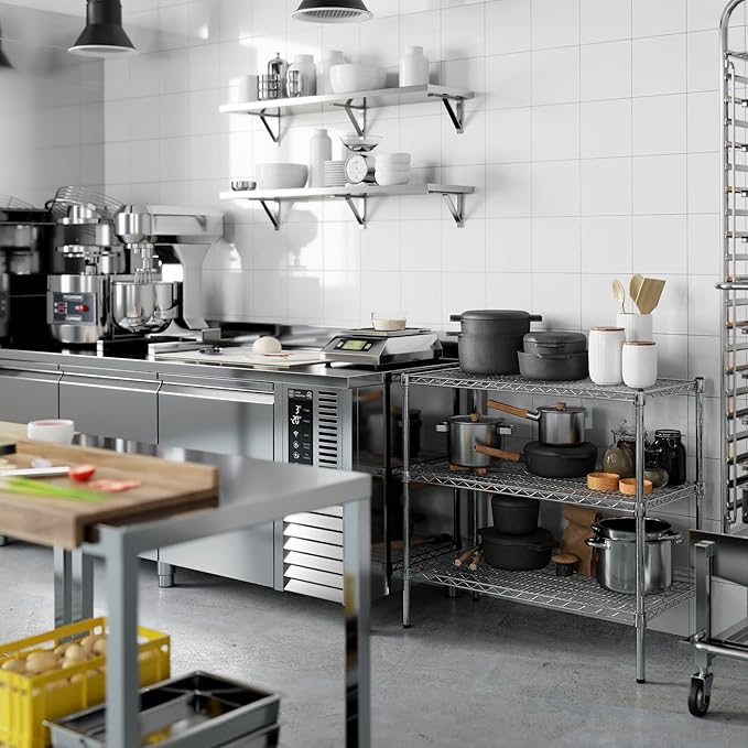 Regal Altair 18" Deep x 36" Wide x 34" Height Wire Shelving Kit | 3-Tier | NSF Commercial Storage Rack Unit