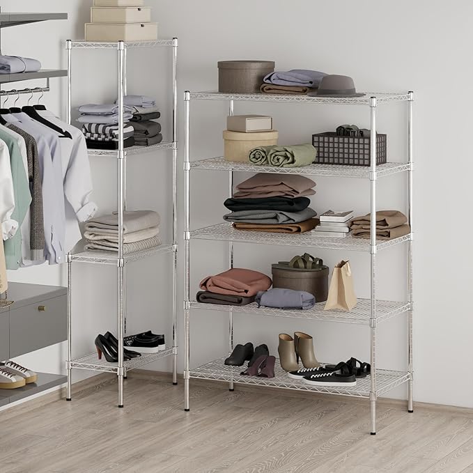 Regal Altair Wire Shelving Kit | NSF Commercial Storage Rack Unit (5-Tier | 64" Height, 21" Deep x 42" Wide)