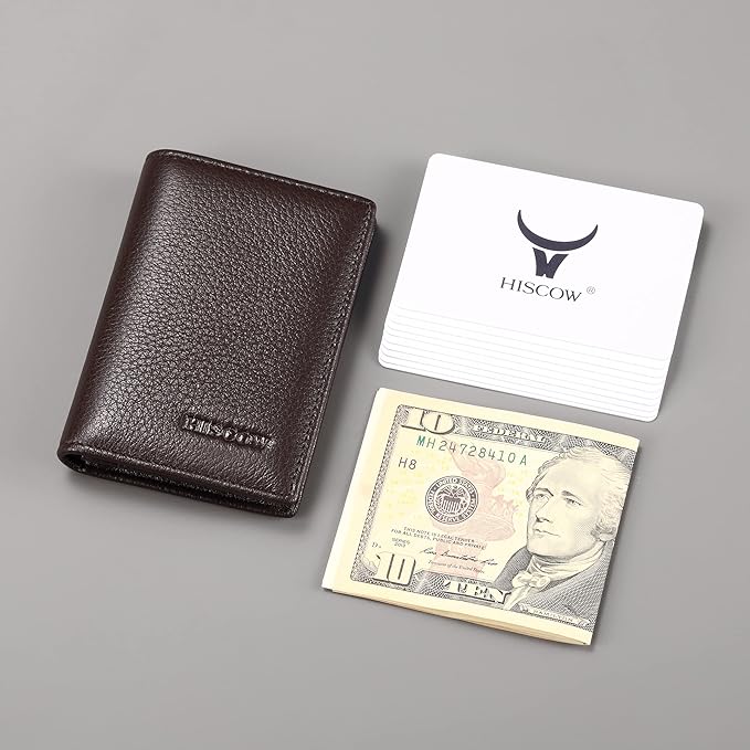 Leather Business Card Case Holder for Men & Women, Italian Calfskin
