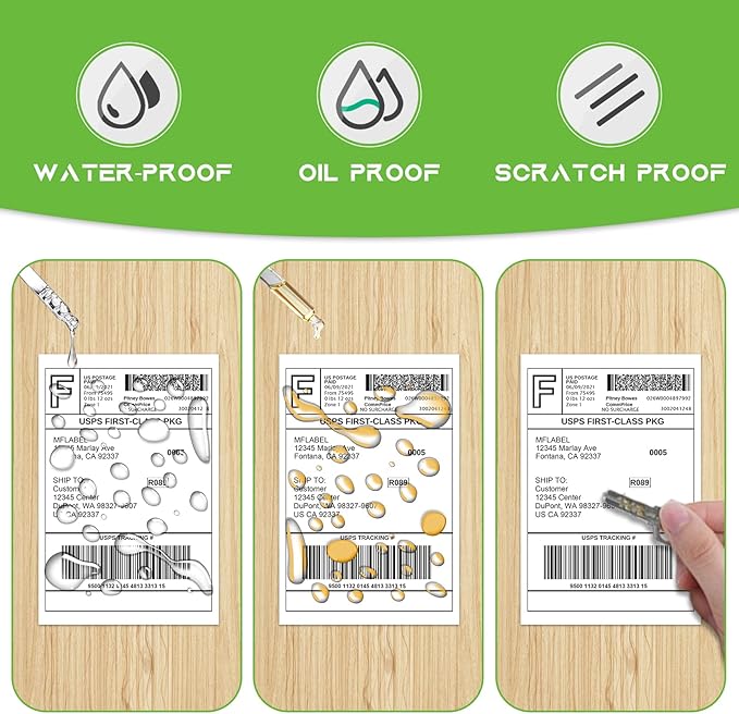 MFLABEL 4x6 Direct Thermal Shipping Labels - 4 Rolls of 450 Labels/Roll, Compatible with Zebra 2844/ZP450/ZP500/ZP505, USPS/FedEx/UPS/Amazon Shipping, Smudge-Resistant & Permanent Adhesive