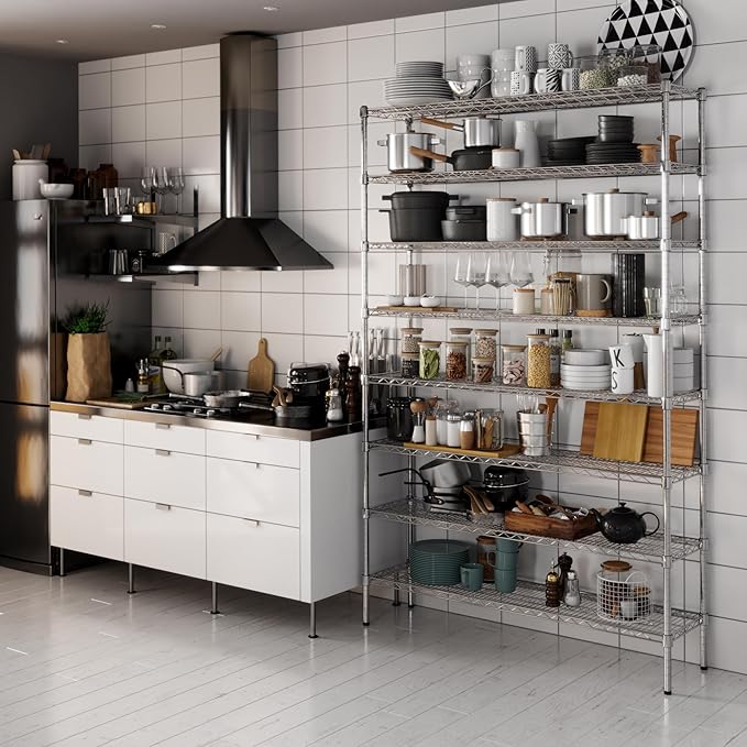 Regal Altair 14" Deep x 54" Wide x 86" Height Wire Shelving Kit | 8-Tier | NSF Commercial Storage Rack Unit
