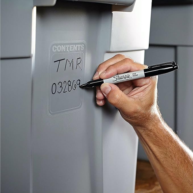 Sharpie Permanent Markers, Fine Point, Black, 40 Count - Quick Drying, Bulk Set for Classroom, Poster Boards, Office, Home, Teacher Supplies