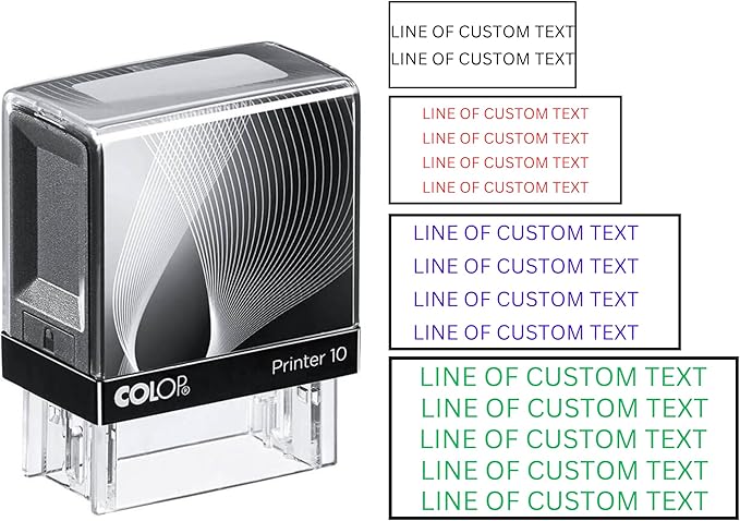 5 Lines Customized Stamp - 20 Font Options - Name Stamp - Return Address Stamp - Wood Handle or Self-Inking (Medium)