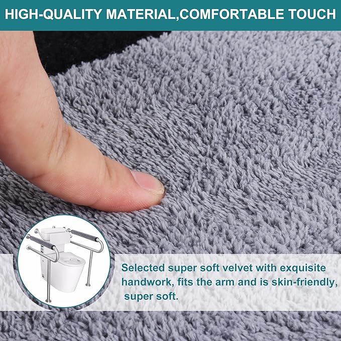 2 Pcs Small Armrest Pads Covers - Widened Self-Adhesive Straps Comfortable and Protective for Toilet Handle, Office Chairs, and Armrest Chairs Comfort Padding Pressure (Size：S)