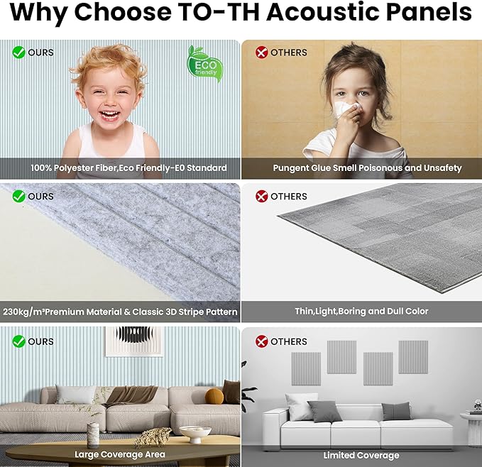 10 Pack Large Acoustic Panels,48 x 24 x 0.4 Inch Sound Proof Foam Panels for Walls，Premium Noise Dampening Panels,Sound Panels for Media Room, Office and Studio,Silver Gray