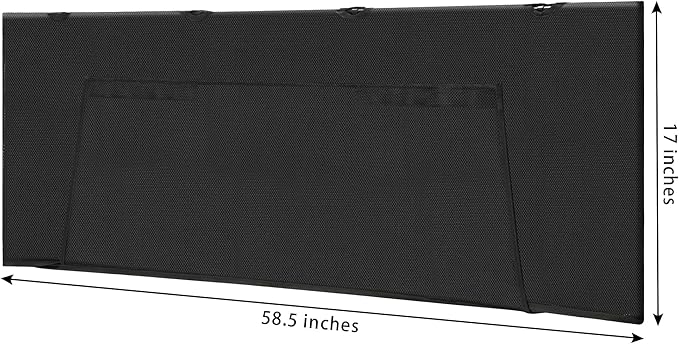 Modern Household Innovations Under Desk Privacy Panel 59 in. Wide Modesty Panel for Desk - 17 in. Tall Desk Skirt for Office Desk with Cable Management Net Perfect for 60 in. Work Station