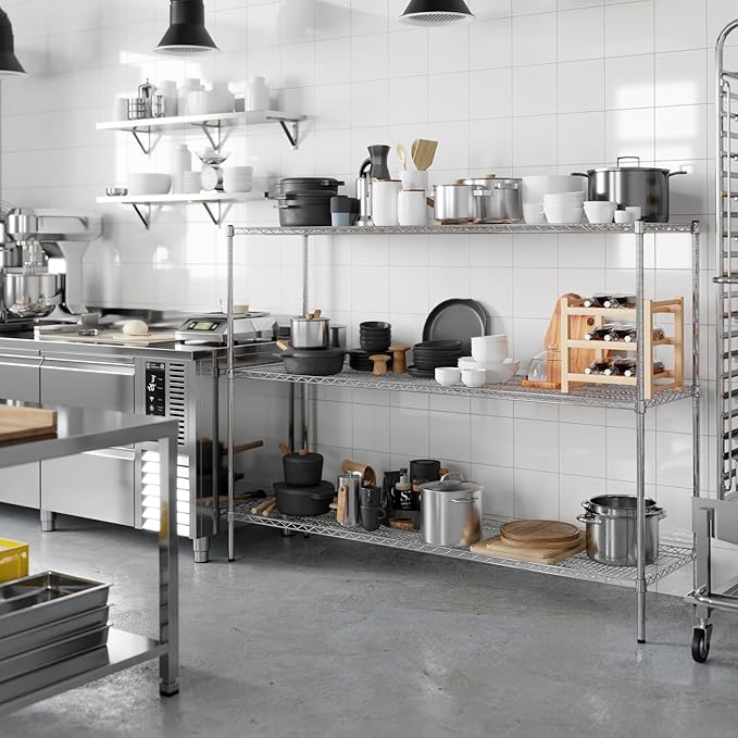Regal Altair 21" Deep x 72" Wide x 54" Height Wire Shelving Kit | 3-Tier | NSF Commercial Storage Rack Unit