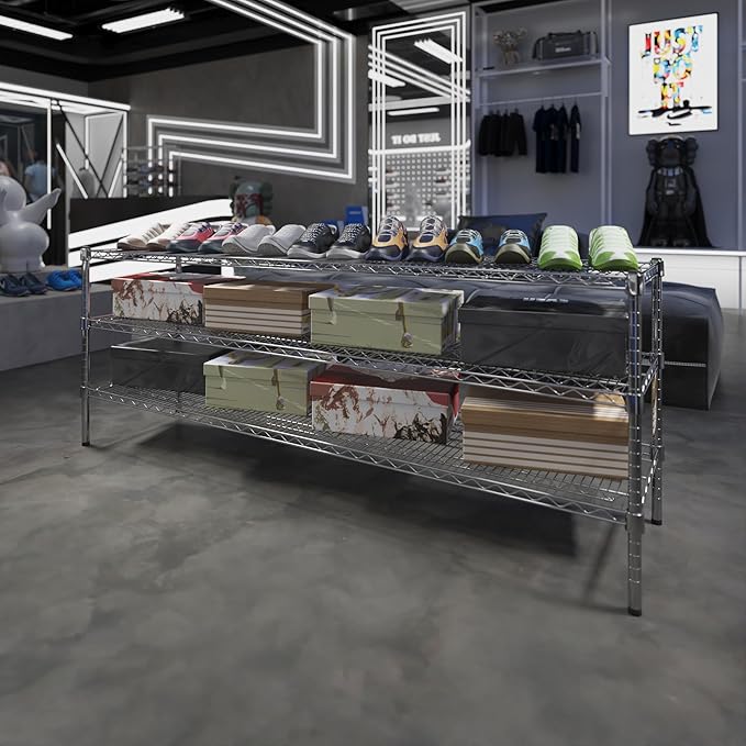 Regal Altair 18" Deep x 72" Wide x 27" Height Wire Shelving Kit | 3-Tier | NSF Commercial Storage Rack Unit