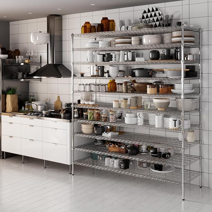 Regal Altair 24" Deep x 72" Wide x 86" Height Wire Shelving Kit | 10-Tier | NSF Commercial Storage Rack Unit