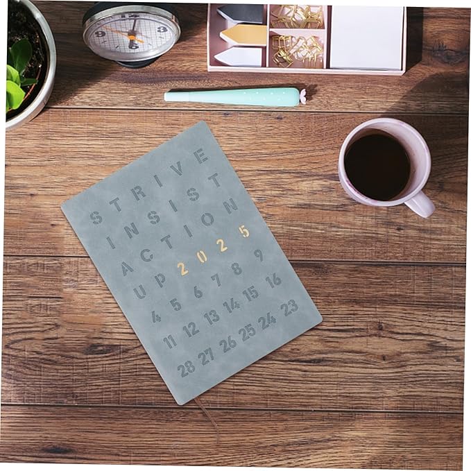 GALPADA Fitness Journal Notebook 2025 Delicate Planner Workout Tracking Sturdy Cover for Gym Enthusiasts Daily Training Planning