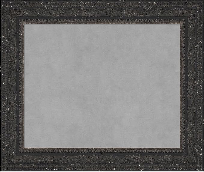 Amanti Art Black Framed Magnetic Board 21x25 Small Vision Board for use with Magnets, 100% Metal Sheet to Display Items as Office Decor or for Home Organization in mudroom, Kitchen or Kids Room