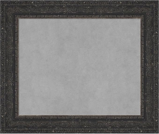 Amanti Art Black Framed Magnetic Board 21x25 Small Vision Board for use with Magnets, 100% Metal Sheet to Display Items as Office Decor or for Home Organization in mudroom, Kitchen or Kids Room