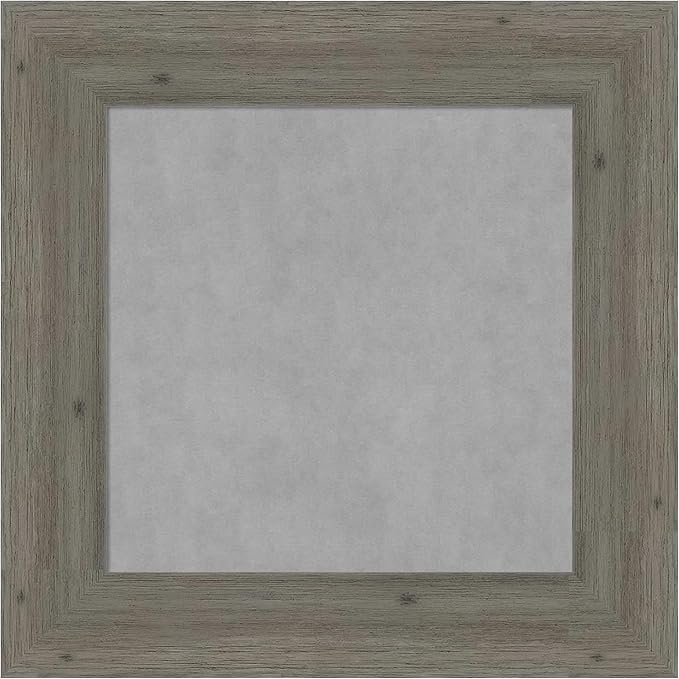Amanti Art Grey Framed Magnetic Board 17x17 X-Small Vision Board for use with Magnets, 100% Metal Sheet to Display Items as Office Decor or for Home Organization in mudroom, Kitchen or Kids Room