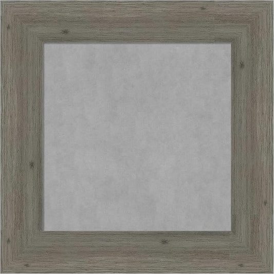Amanti Art Grey Framed Magnetic Board 17x17 X-Small Vision Board for use with Magnets, 100% Metal Sheet to Display Items as Office Decor or for Home Organization in mudroom, Kitchen or Kids Room