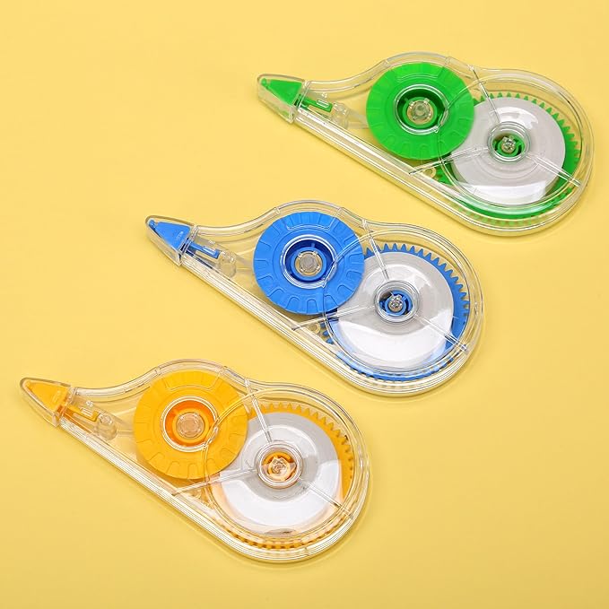 Jovanssen White Correction Tape, 12 Pack, 39.37 Feet Correction Tape for School And Office, writing supplies and correction supplies