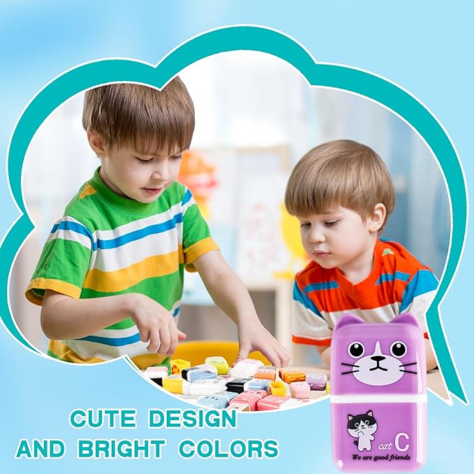 48 Pcs Cute Erasers for Kids Fun Animal Erasers Pencil Eraser with Clean up Roller Bulk Gift for Student School Office, 16 Styles
