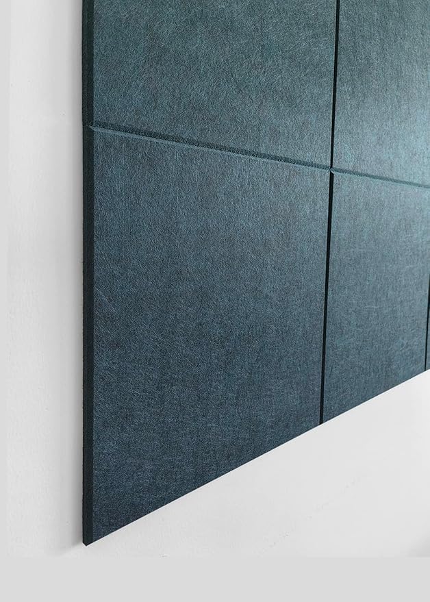DECORITA Dark Green Bulletin Board | Large Cork Boards Alternative for Walls | Felt Cork Board for Office, Home & Classroom | Green Office Classroom Supplies | Felt Wall Tiles (12-Pack) | Emerald