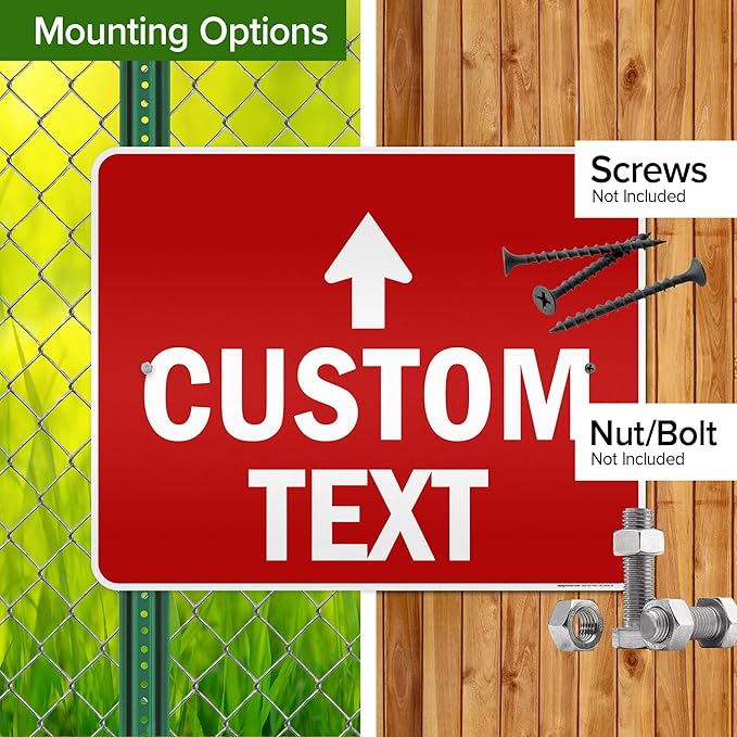 Custom Arrow,Custom Directional Sign, Up Arrow,24x30 Inches, 3M EGP Reflective, Rust Free .080 Aluminum, Fade Resistant, Made in USA by My Sign Center