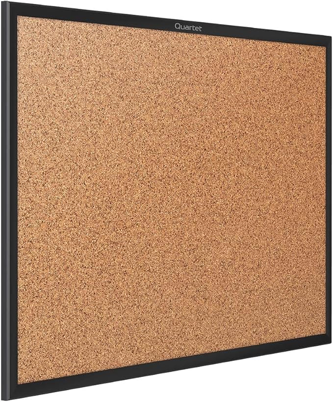 Quartet Cork Board, Bulletin Board, 5' x 3' Corkboard, Black Frame (2305B)