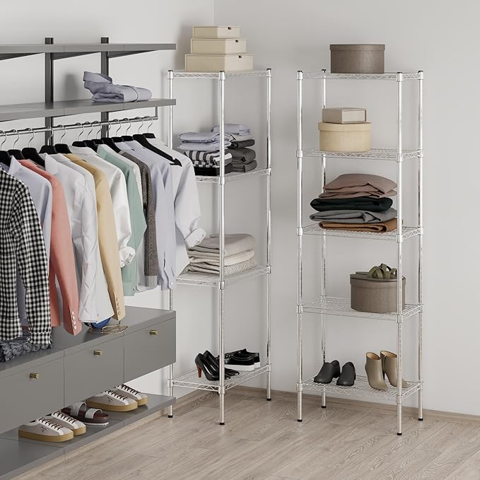 Regal Altair 14" Deep x 24" Wide x 74" Height Wire Shelving Kit | 5-Tier | NSF Commercial Storage Rack Unit