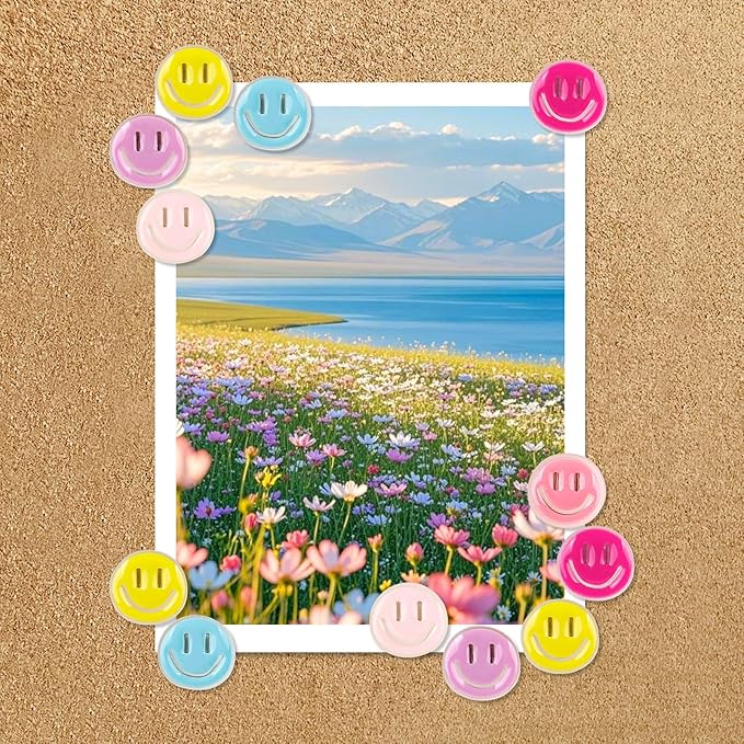 Push Pins,30pcs Push Pins for Cork Board Decorative Thumb Tacks Cute Fun Thumb Tacks Decorative for Photo Wall, Feature Wall,Map, Bulletin Board, Office or Home (Mix)