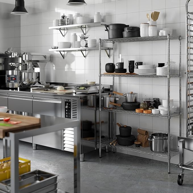 Regal Altair 14" Deep x 42" Wide x 64" Height Wire Shelving Kit | 4-Tier | NSF Commercial Storage Rack Unit