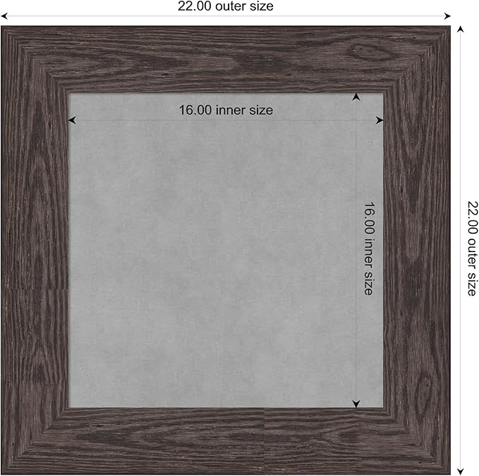 Amanti Art Black Framed Magnetic Board 22x22 Small Vision Board for use with Magnets, 100% Metal Sheet to Display Items as Office Decor or for Home Organization in mudroom, Kitchen or Kids Room