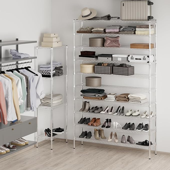 Regal Altair 14" Deep x 60" Wide x 96" Height Wire Shelving Kit | 10-Tier | NSF Commercial Storage Rack Unit