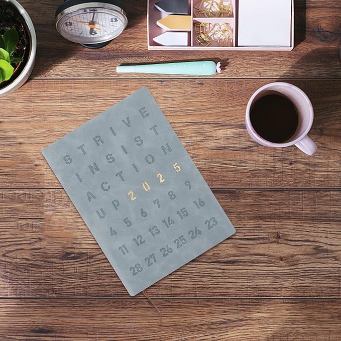 CIYODO Fitness Journal Notebook Workout Planner Daily Training Scheduler A5 Blue Fitness Agenda Notepad for Gym Exercise and Weight Loss Tracking 2025
