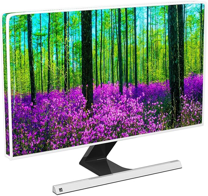 Baocicco Fashion Violet Marble Waterproof TV Dust Cover 55 Inch Anti-Static Dustproof Creative Design TV Screen Cover TV Screen Covers Sleeve Compatible with PC Desktop and TV LED LCD OLED