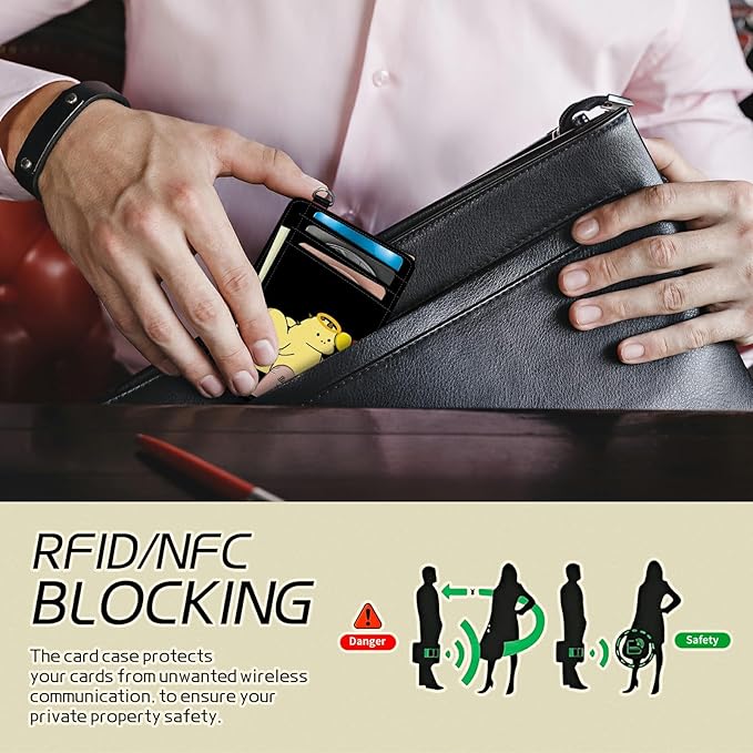 BWEGRHE Small Travel Wallets, Dinosaur Slim Minimalist Front Pocket Wallet with Wristlet, RFID Blocking PU Leather Credit Card Holder with ID Window Change Purse for Men Women