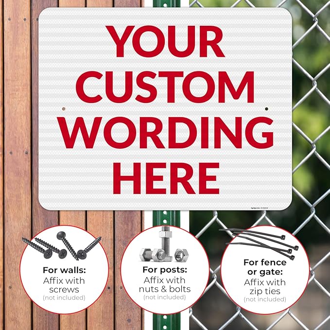 Custom Sign, Personalized Metal Signs, Customize for Office, Business, Workplace, Office, Home, Delivery Signs 24x30 Inches, 3M EGP Reflective .080 Aluminum, Fade Resistant, Made in USA by Sigo Signs