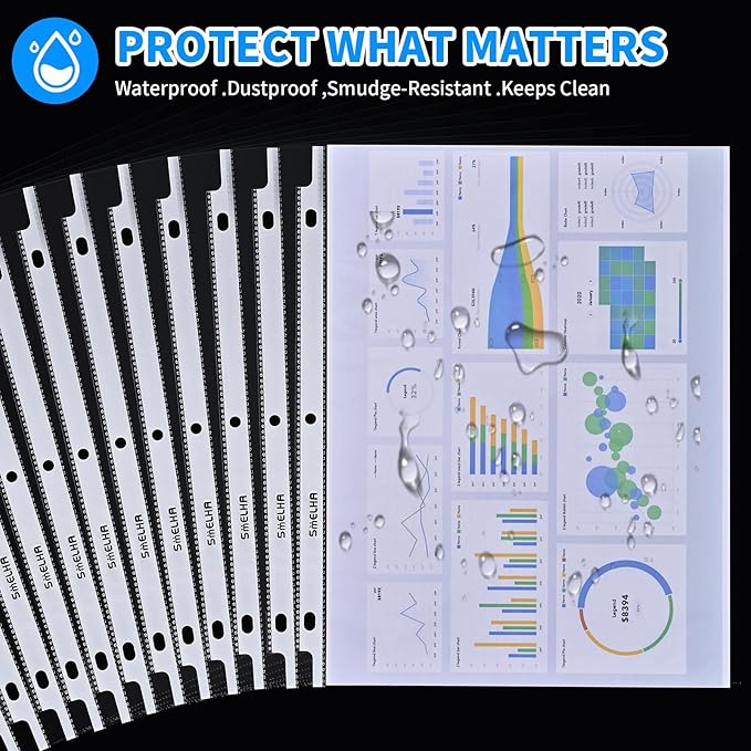 Sheet Protectors 200 Page,Page Protector 8.5" x 11" ，Upgraded Clear Plastic Page Protectors,for 3 Ring Binder, Top Loading Paper Protector with Reinforced Holes,Holds Multiple Sheets，Letter Size