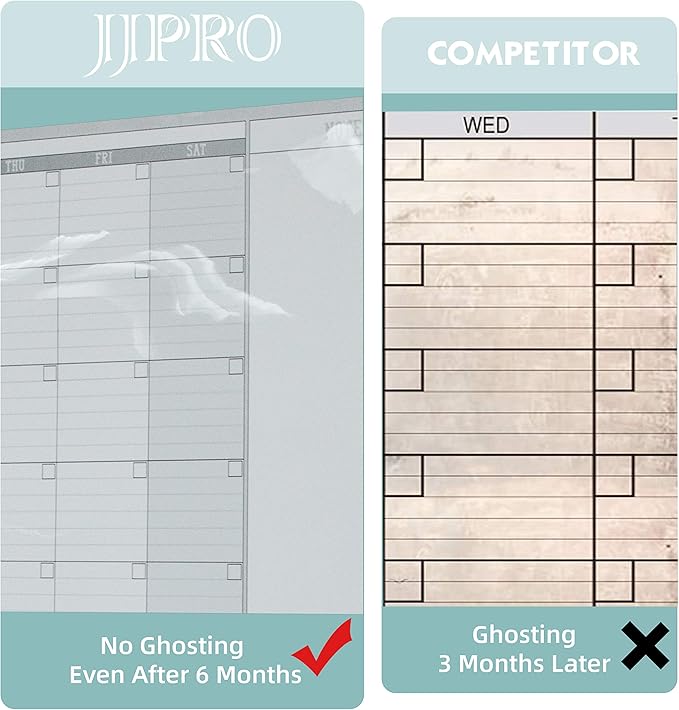 Large Dry Erase Wall Calendar 60" x 38" - Premium New Laminate - Blank Undated, Reusable & Erasable 4 Month Planner -Classroom, Office, Project & Family Schedule