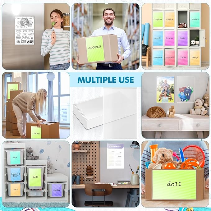 Outus Self Adhesive Shop Ticket Holders Clear Plastic Sleeves Adhesive Pockets Work Order Job Ticket Holders for Home Office Posting Signs (11 x 17 Inch,30 Pcs)