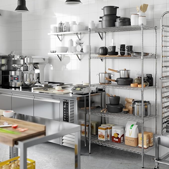 Regal Altair 18" Deep x 36" Wide x 74" Height Wire Shelving Kit | 5-Tier | NSF Commercial Storage Rack Unit