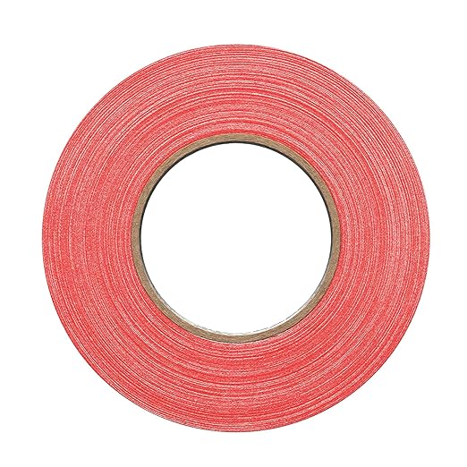 1" Width ProTapes Pro Gaff Premium Matte Cloth Gaffer's Tape With Rubber Adhesive, 11 mils Thick, 55 yds Length, Red (Pack of 1)