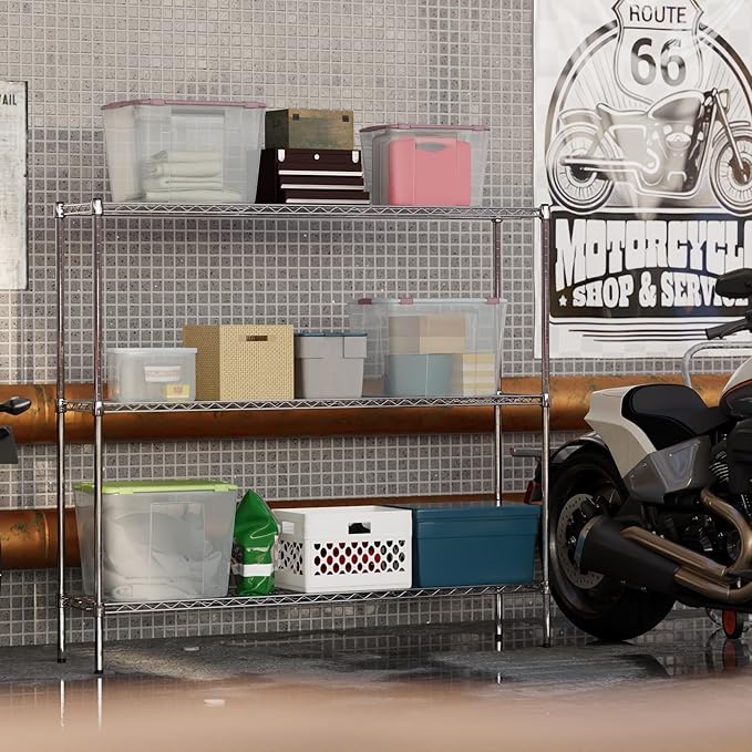 Regal Altair 14" Deep x 60" Wide x 54" Height Wire Shelving Kit | 3-Tier | NSF Commercial Storage Rack Unit