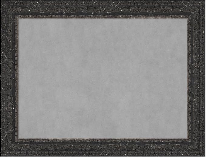Amanti Art Black Framed Magnetic Board 25x33 Medium Vision Board for use with Magnets, 100% Metal Sheet to Display Items as Office Decor or for Home Organization in mudroom, Kitchen or Kids Room
