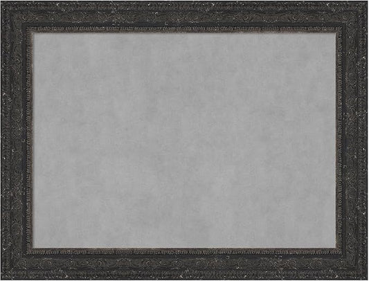 Amanti Art Black Framed Magnetic Board 25x33 Medium Vision Board for use with Magnets, 100% Metal Sheet to Display Items as Office Decor or for Home Organization in mudroom, Kitchen or Kids Room